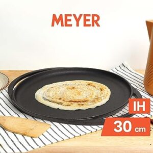Meyer Pre Seasoned Cast Iron Two Side Handle Flat Tawa 30cm 48448
