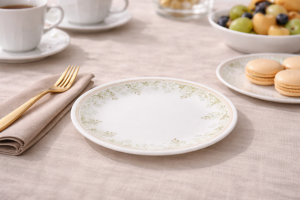 Corelle Gold Premier Mint Leaves Small Plate Set 17 cm – Set of 6 pcs