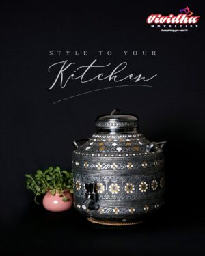 Mirror Design Antique Stainless Steel Matka 10Ltr