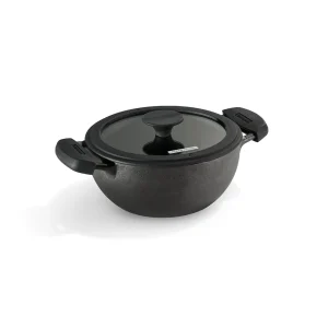 Tramontina Titanex Cast Iron Kadhai with Glass Lid