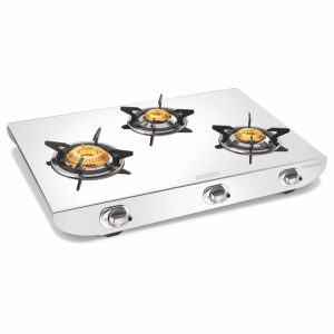 Vidiem Tusker Stainless Steel 3 Burner Gas Stove