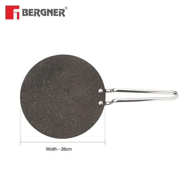 Bergner Argent Samsara Tri-Ply Stainless Steel Roti Tawa 26cm