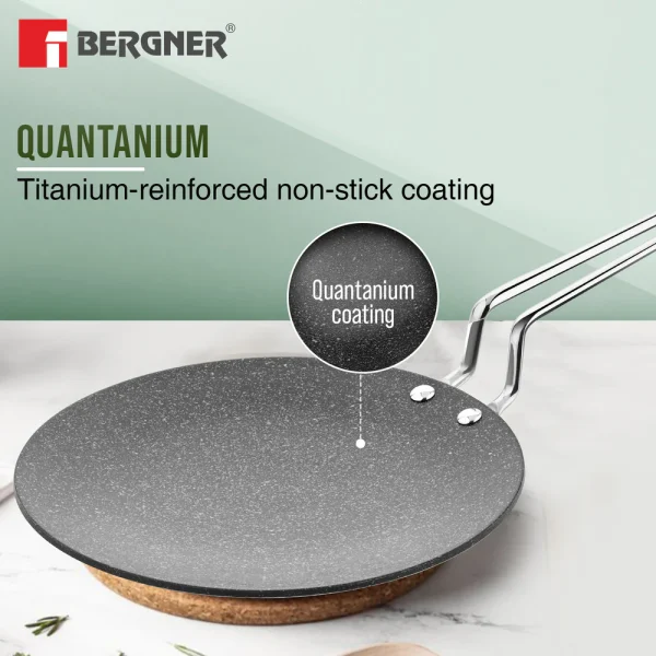 Bergner Argent Samsara Tri-Ply Stainless Steel Roti Tawa 26cm