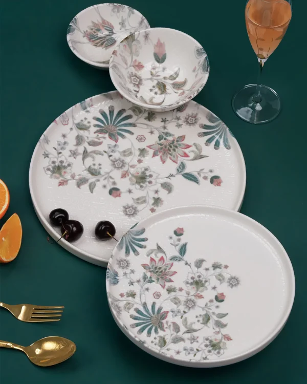 VG Stellar Jacobean Porcelain Dining Collection Dinner Set – 35 Pieces