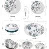 VG Stellar Jacobean Porcelain Dining Collection Dinner Set – 35 Pieces