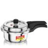 Prestige Deluxe Alpha Svachh Stainless Steel Pressure Cooker | Triply Base & Spill-Proof Lid