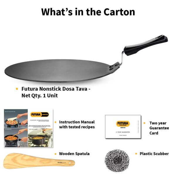 Futura Nonstick Dosa Tawa – Heavy-Gauge Non-Stick Pan for Crispy Dosas | Hawkins Futura Cookware