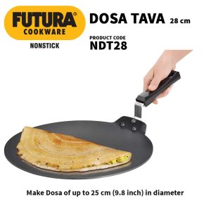 Futura Nonstick Dosa Tawa – Heavy-Gauge Non-Stick Pan for Crispy Dosas | Hawkins Futura Cookware