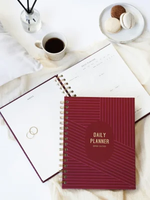 Daily Planner Burgundy Boss 150Pgs -7MM