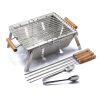 Kwiklander SS BBQ Grill GRX01G – Stainless Steel Charcoal Barbeque for Home & Outdoor Cooking