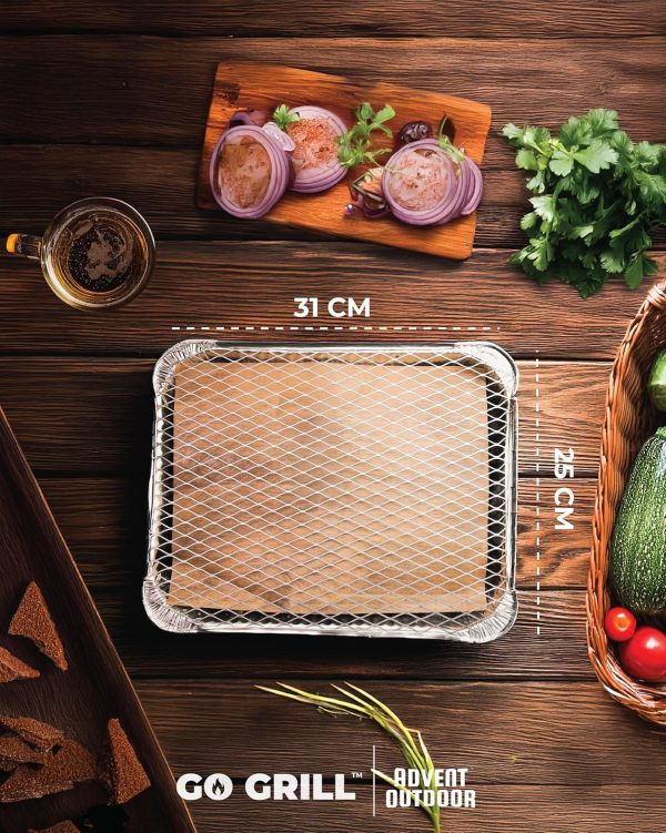 GO GRILL Portable & Disposable Barbeque Grill Set | Instant Lighting Lumpwood Charcoal Included | Ready-to-Use BBQ Grill | Food Safe Certified | India’s First Eco-Friendly Barbecue for Outdoor Cooking