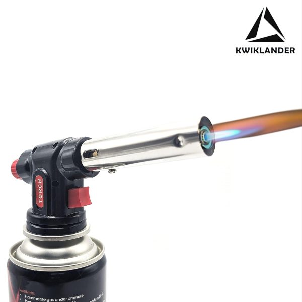 Kwiklander Blow Torch with Butane Canister | Refillable Flame Torch for BBQ, Kitchen & Outdoor Use