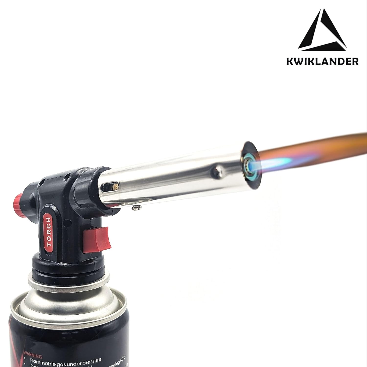Kwiklander Blow Torch with Butane Canister | Refillable Flame Torch for BBQ, Kitchen & Outdoor Use