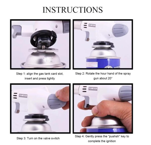 Kwiklander Blow Torch with Butane Canister | Refillable Flame Torch for BBQ, Kitchen & Outdoor Use