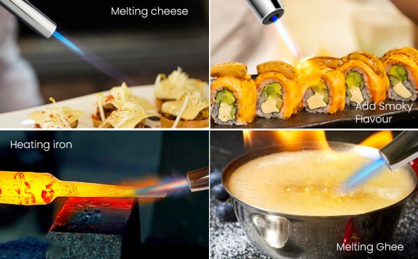 Kwiklander Blow Torch with Butane Canister | Refillable Flame Torch for BBQ, Kitchen & Outdoor Use