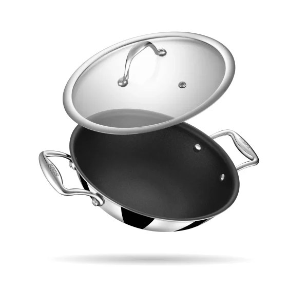 Stahl Artisan Schild No-Scratch Triply Non-Stick Kadhai | Durable & Food-Safe