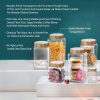 Treo Woody Cube Glass Jar | Airtight Kitchen Storage Container