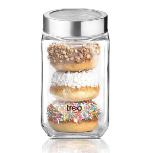 Treo Cube Glass Jar – Airtight Storage Container for Kitchen