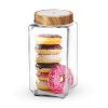 Treo Woody Cube Glass Jar | Airtight Kitchen Storage Container