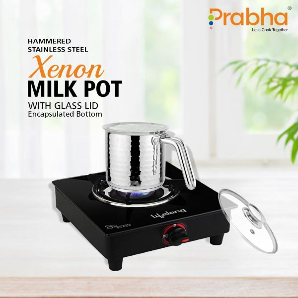 Prabha Xenon Milk Pot with Lid – Durable Stainless Steel Cookware