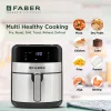 Faber FAF 6.5L Stainless Steel Air Fryer – Black | Digital Healthy Oil-Free Cooking