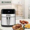 Faber FAF 6.5L Stainless Steel Air Fryer – Black | Digital Healthy Oil-Free Cooking