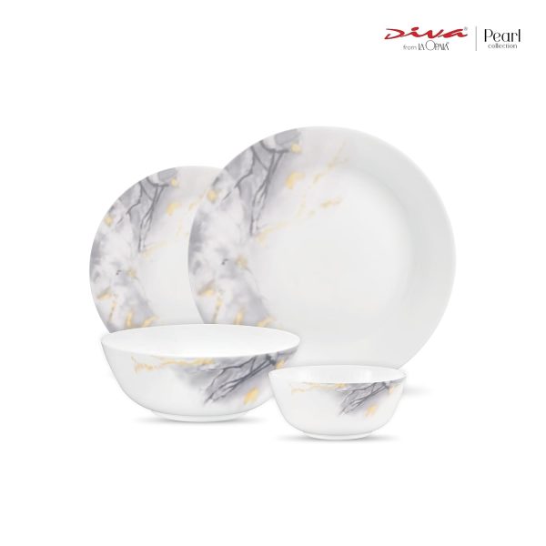 Laopala Diva Pearl Collection Dinner Set 20Pcs – Twilight Clouds Opalware Dining Set