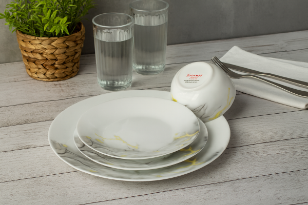 Laopala Diva Pearl Collection Dinner Set 20Pcs – Twilight Clouds Opalware Dining Set