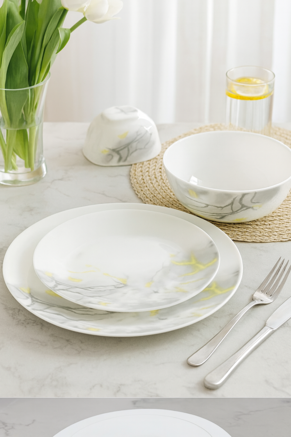 Laopala Diva Pearl Collection Dinner Set 20Pcs – Twilight Clouds Opalware Dining Set