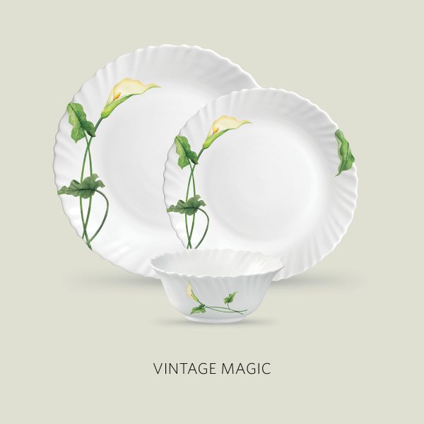 Laopala Diva Classique Collection Dinner Set 19Pcs – Vintage Magic Opalware Dining Set