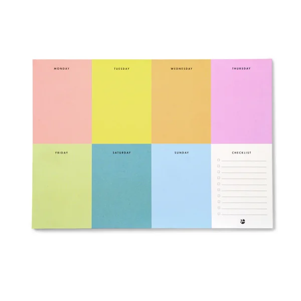 Weekly Desk Pad Colour Block Planner For Office & Home – 7MM