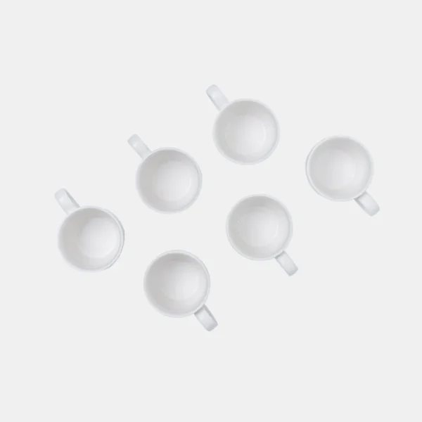 White Espresso Coffee Cup Set of 6