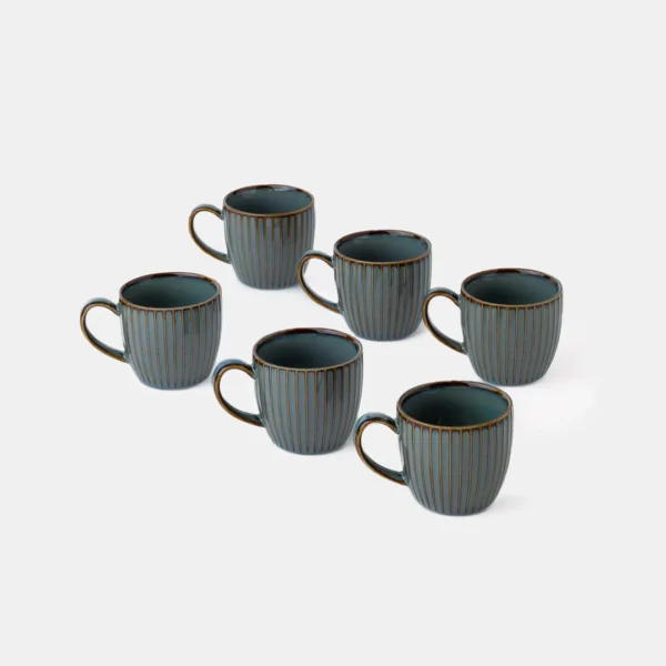 Teal Espresso Coffee Cup Set of 6
