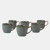 Teal Espresso Coffee Cup Set of 6
