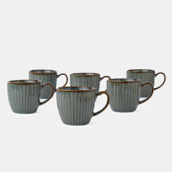 Teal Espresso Coffee Cup Set of 6