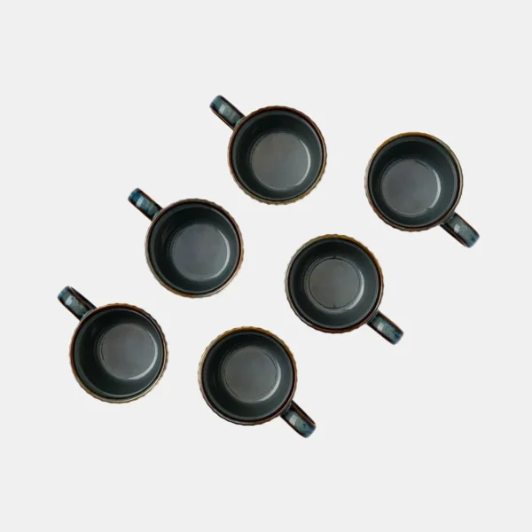Teal Espresso Coffee Cup Set of 6