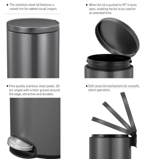 Obsessions EKO Artistic Step Bin 8L – Premium Stainless Steel Pedal Bin