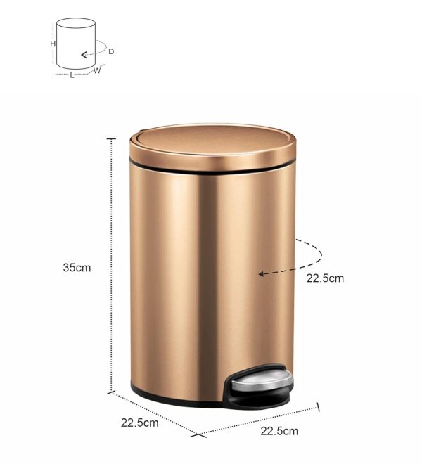 Obsessions Eko Step Pedal Bin 8L – Artistic Home & Office Dustbin 9115