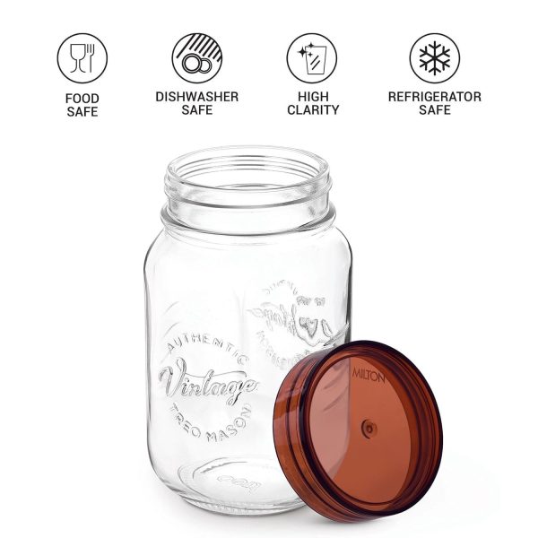 Treo Vintage Glass Jar – Airtight Storage Container for Kitchen and Pantry