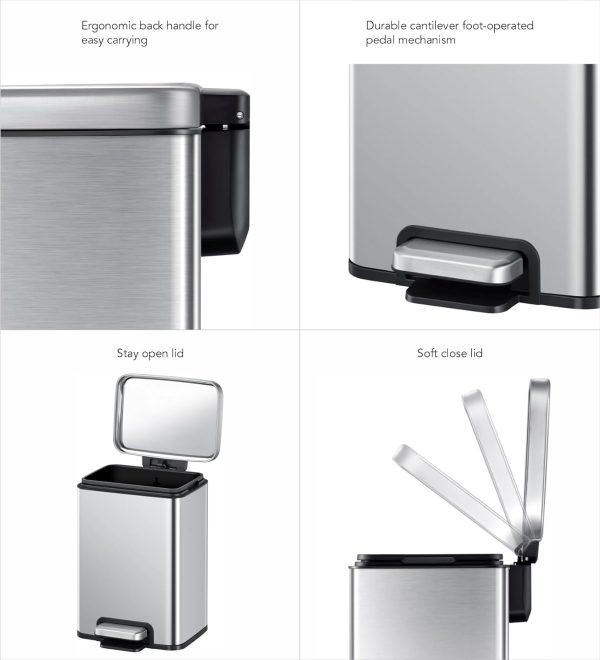 Obsessions Eko Step Bin – 6L Trash Waste Bin