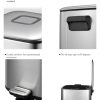 Obsessions EKO Regent Step Trash Bin 6L – Stainless Steel Pedal Dustbin