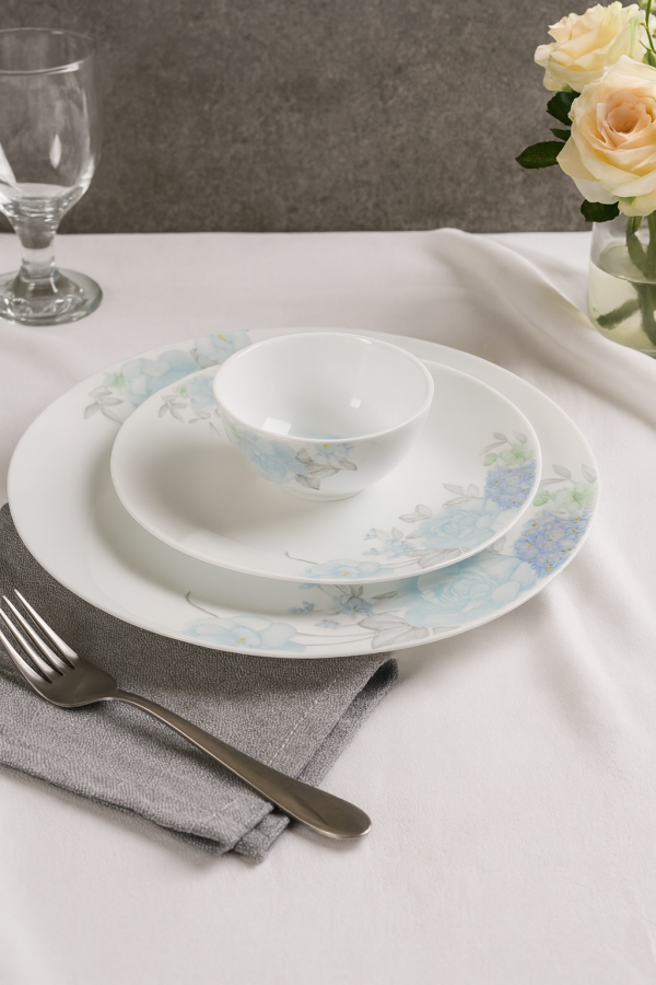 La Opala Diva Pearl Collection Dinner Set 20Pcs – French Blooms Floral Design