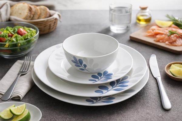 La Opala Diva Pearl Collection Dinner Set 20Pcs – Indigo Bliss Opalware Dining Set