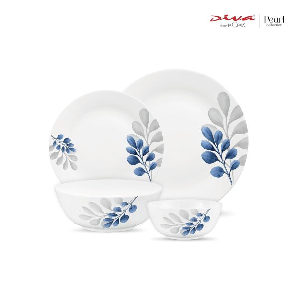 La Opala Diva Pearl Collection Dinner Set 20Pcs – Indigo Bliss Opalware Dining Set
