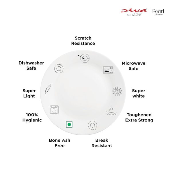 La Opala Diva Pearl Collection Dinner Set 20Pcs – French Blooms Floral Design