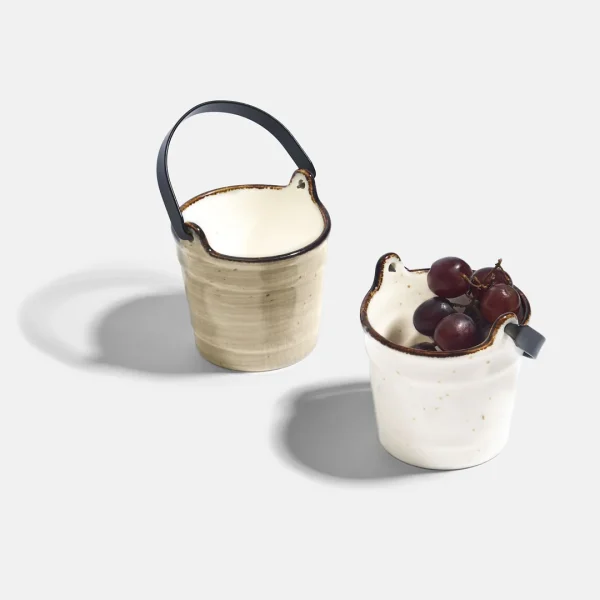 Rena Amalfie Porcelain Bucket Set of 2