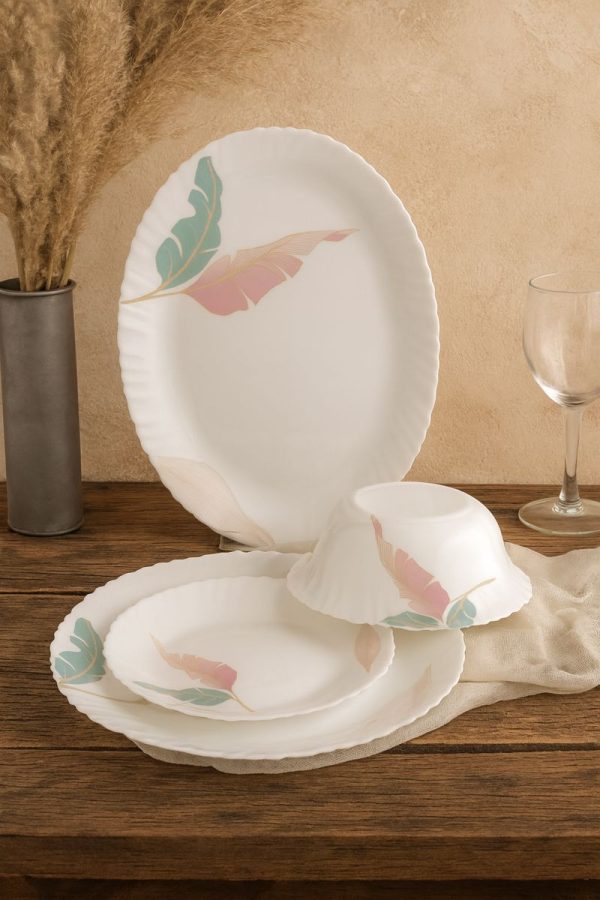 Treo Aurella Fluted Opalware Dinner Set 21 Pcs – Palma Design