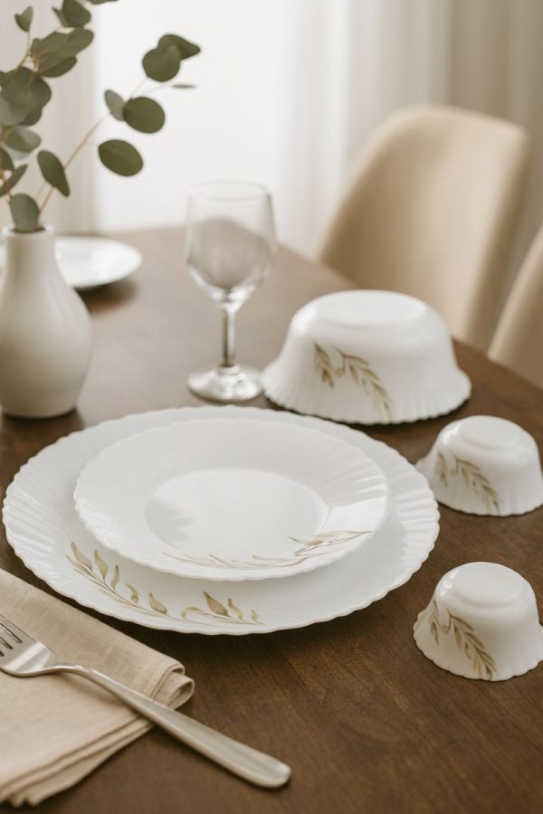 Treo Aurella Fluted Opalware Dinner Set 27 Pcs – Selene Design