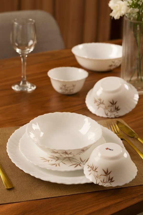 Treo Aurella Fluted Opalware Dinner Set 27 Pcs – Arashi Design