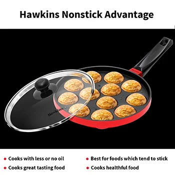 Hawkins Non-Stick Appe Pan (NAPE20G) – 20 Pit Appam Patra for Crispy Appes
